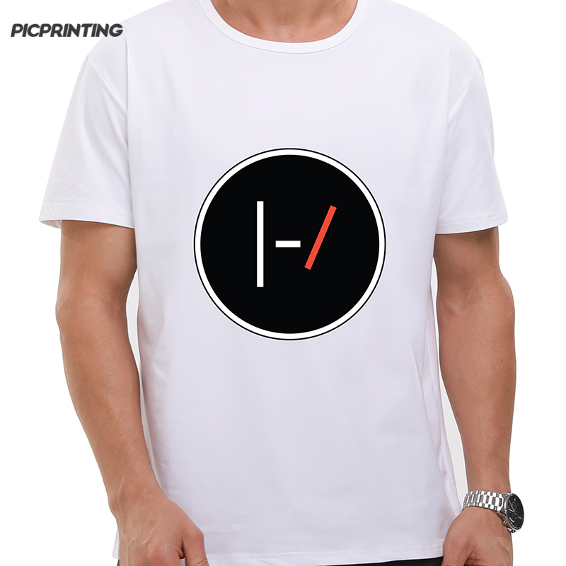 

Men's T-Shirts Summer Fashion Twenty One Pilots T-Shirt Men Fitness High Street Clothing Tees 21 White Printed Tshirts, A2-075