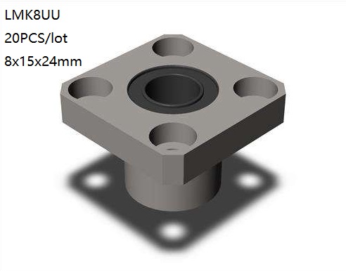 16pcs LM8UU 8x15x24mm Linear Ball Bearings for 8mm rod 3D Printer and CNC Parts