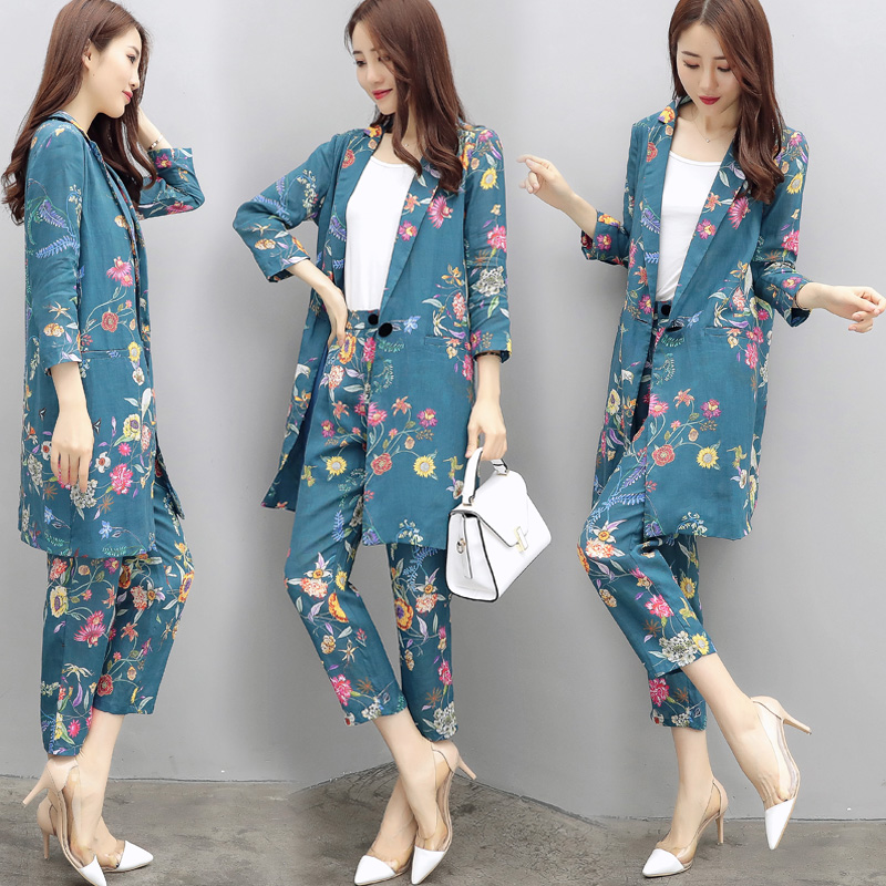 women's linen pant suits