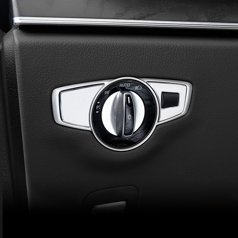 

Car Styling Headlight Switch Buttons Decorative Frame Cover Trim Interior Molding Sticker For Mercedes Benz GLC C E S Class W205 W213