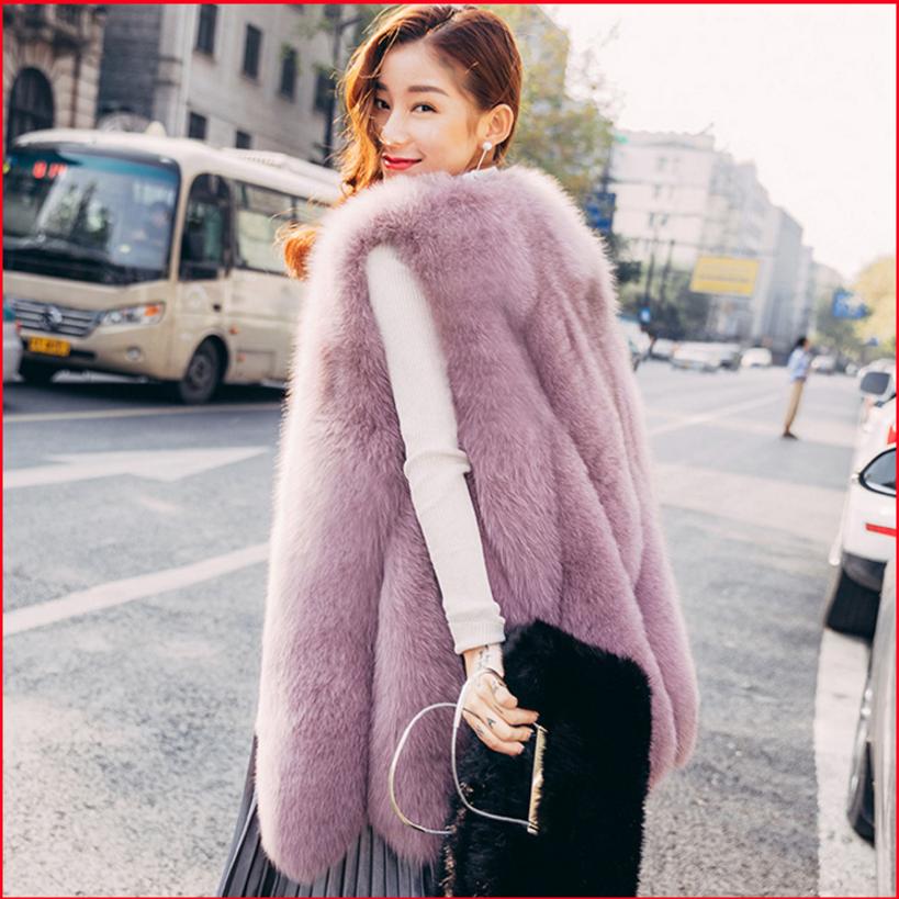 

New Arrival 2018 Winter Warm Fashion brand Women Faux Fur Vest Faux Fur Coat Fur Vest Colete Feminino Plus size -4XL, White