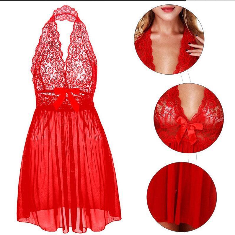 

Women Sexy/Sissy Lingerie Lace Underwear Nightwear Plus Size 16/18/ #R56, Red