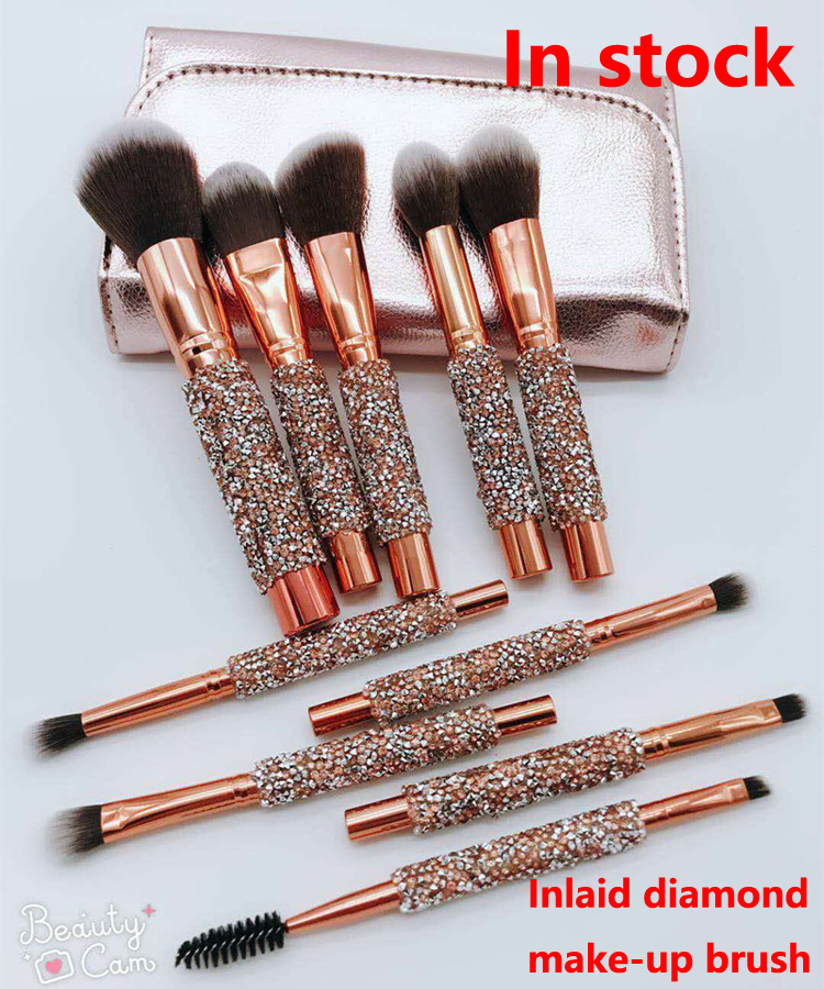 

2018 New Makeup Brush 10pcs/set Professional brushes Powder Foundation Blush Makeup Brushes Eyeshadow brush Honey powder make-up brush Kit