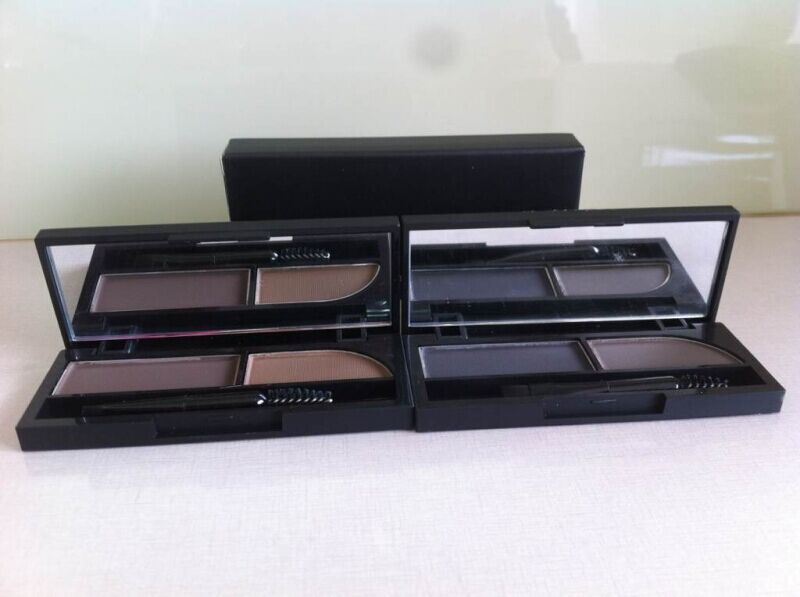 

1pcs New Makeup Eyes 2 Colour Brow Powder Eyebrow Powder Brow Shader Palette 3g Will Brush, 01