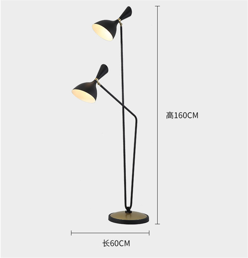 2019 Nordic Iron Art Floor Lamp Modern For Living Room Bedroom Office Indoor Vertical Fishing Standing Lamps Room Black Floor Lights From