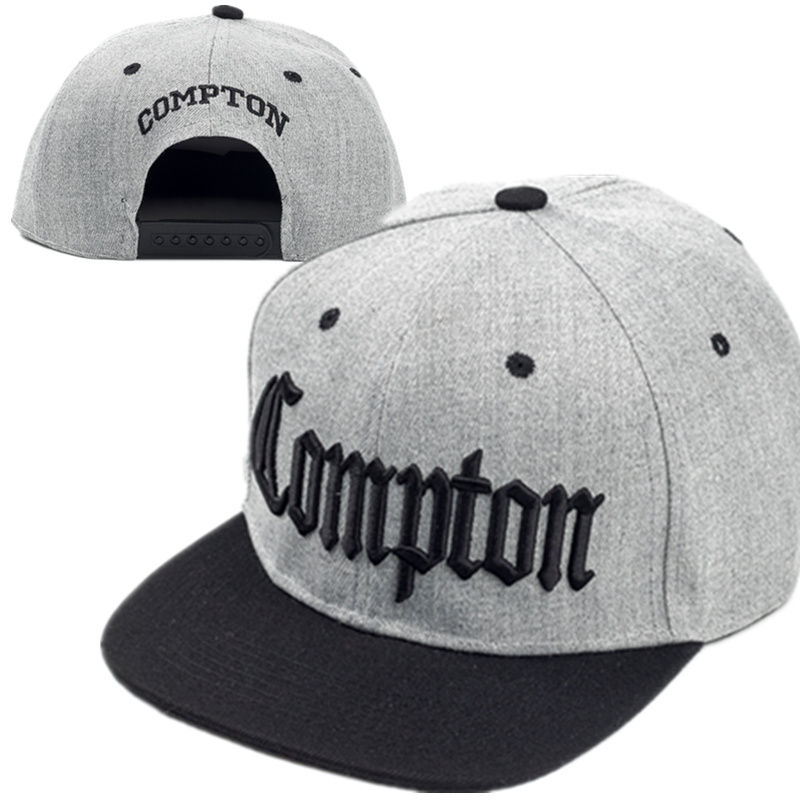 

2018 new Compton embroidery baseball Hats Fashion adjustable Cotton Men Caps Traker Hat Women Hats hop snapback Cap Summer, Black