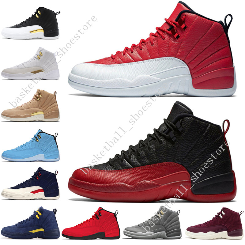 12 12s mens basketball shoes Michigan Bulls College Navy Vachetta Tan Wheat Dark Grey Bordeaux Milan men Sports sneakers outdoor WOMENS