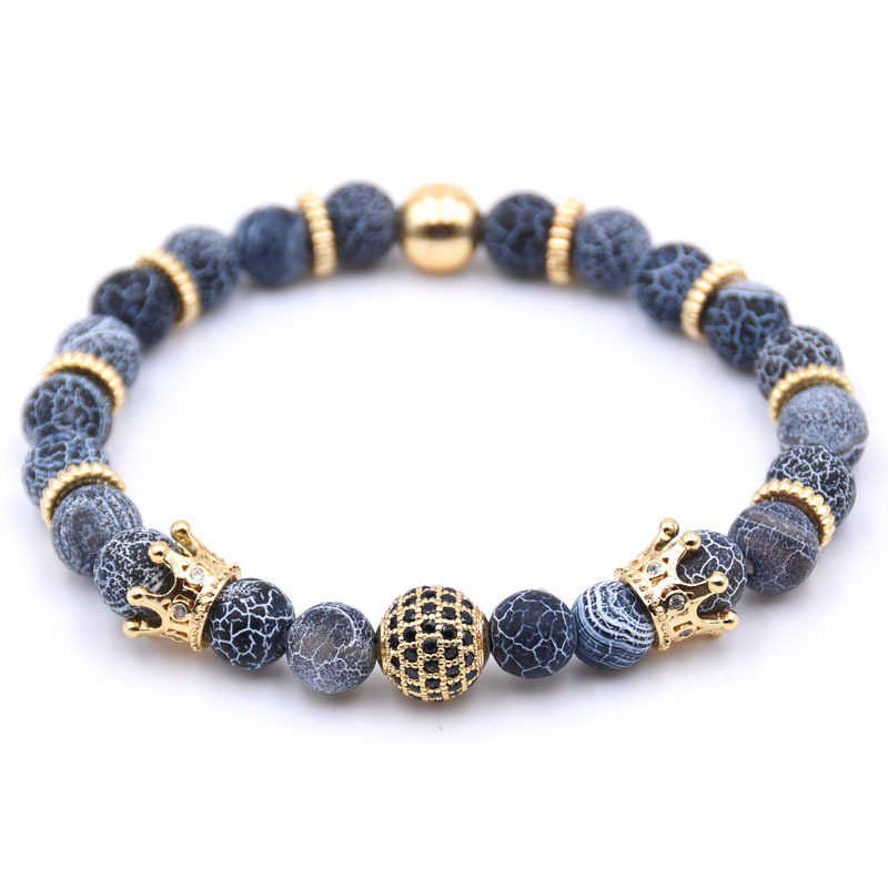 Natural Negro Ágata Redondo Facetado Onyx piedras preciosas perlas para joyería haciendo 15/" Hágalo usted mismo