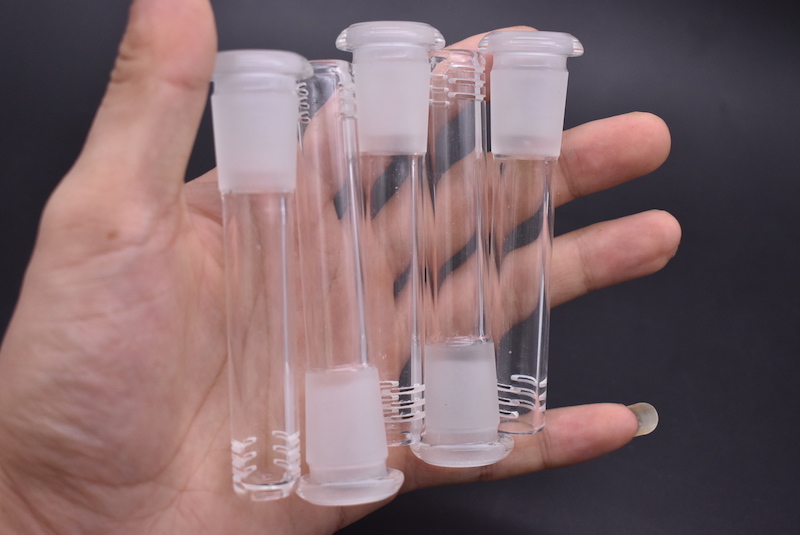 

10cm 14mm female to 18mm male Manufacturer G.O.G downstem Lo Pro Diffused Downstem with 6 cuts
