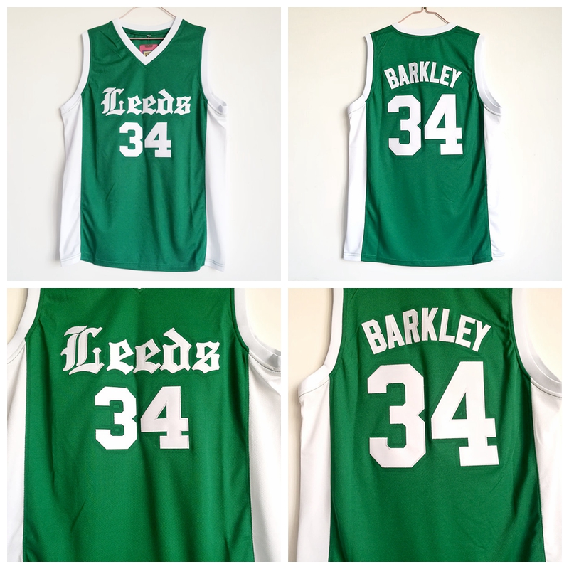 

Mens Charles Barkley Jersey 34 Leeds High School Basketball Jersey Cheap Green Charles Barkley Stitched Basketball Shirts S-XXL