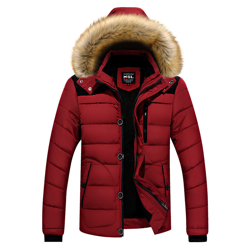Warm Winter Jacket Men Hooded Casual Slim Parka Down Men's Thick Coat Warmer Jacket Winderproof Outerwear Clothes Plus Size 6XL