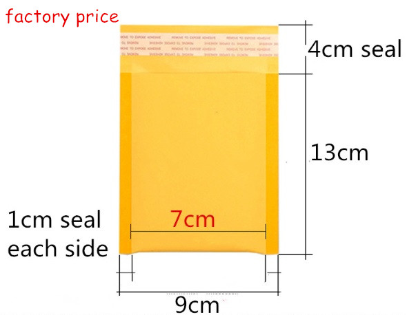 

9x13cm 300pc kraft Bubble Envelope poly bubble mailer bubble Shipping Envelope Postal Bags Shipping Bags kraft paper waterproof Self sealing
