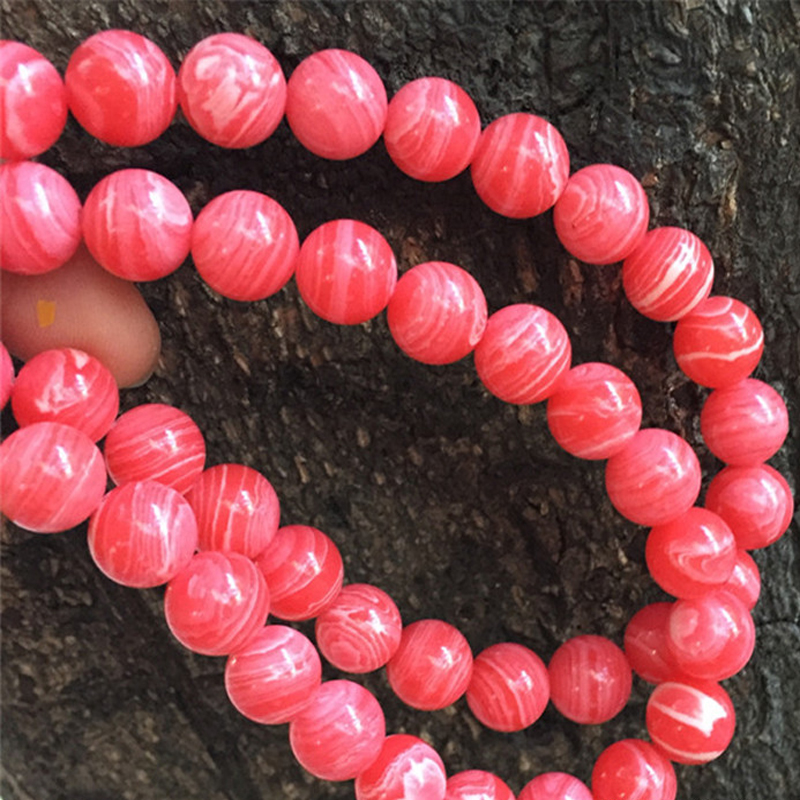 Round Argentina Natural Rhodonite Stone Beads Loose Red Natural Stone Beads For Jewelry Bracelet Necklace DIY 15'' 6mm 8mm 10mm-image-424359000