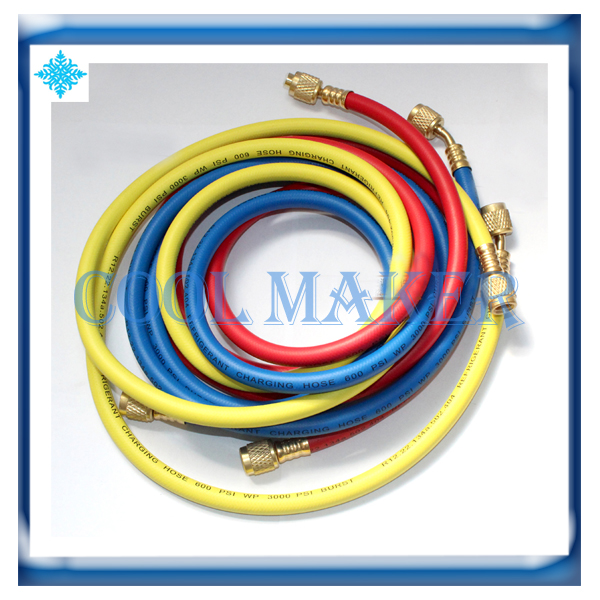 

3pcs R134a R22 R410a Refrigeration Charging Hoses Auto Air Conditioner Manifold Gauge Set