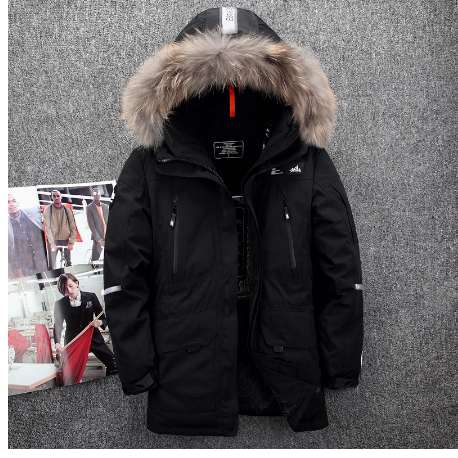 Fur Hooded Duck Down Jackets Men Warm High Quality Windproof and waterproof Down Coats Male Casual Winter Outerwer Down Parkas