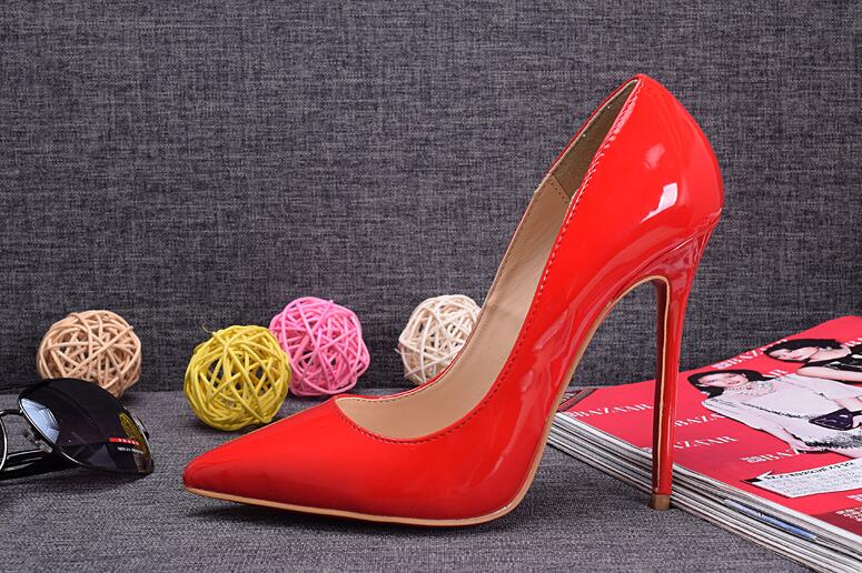 

Sexy Fashion Red Bottom High Heels Shoes for Women Wedding shoes Women Black Sheepskin dgsv Leather Poined Toe Women Pumps 12cm, Nude