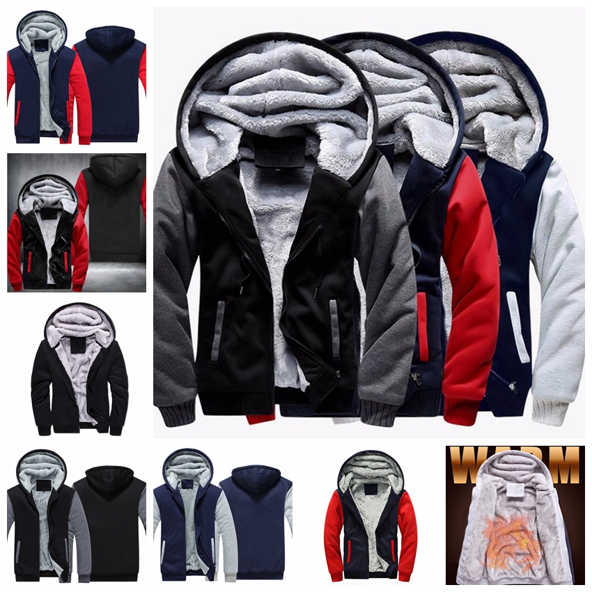 European autumn winter zipper pocket plus velvet thick hooded sweater cotton jacket, fast delivery, stock foot, support mixed batch