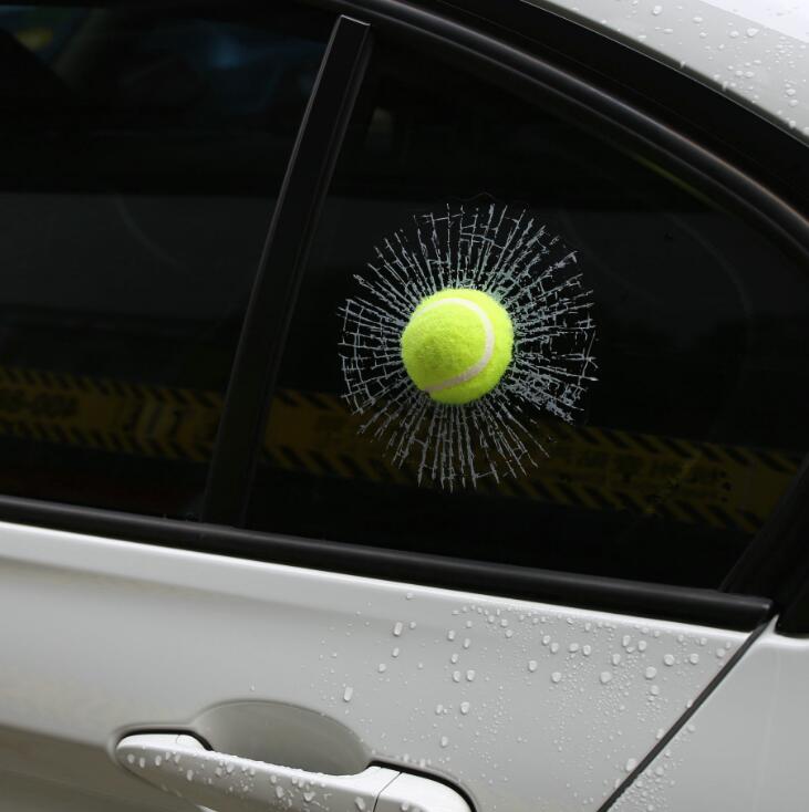 

44 3D cars Stickers football basketball tennis baseball car Glass sticker Creative car emblem interesting Car decoration, As