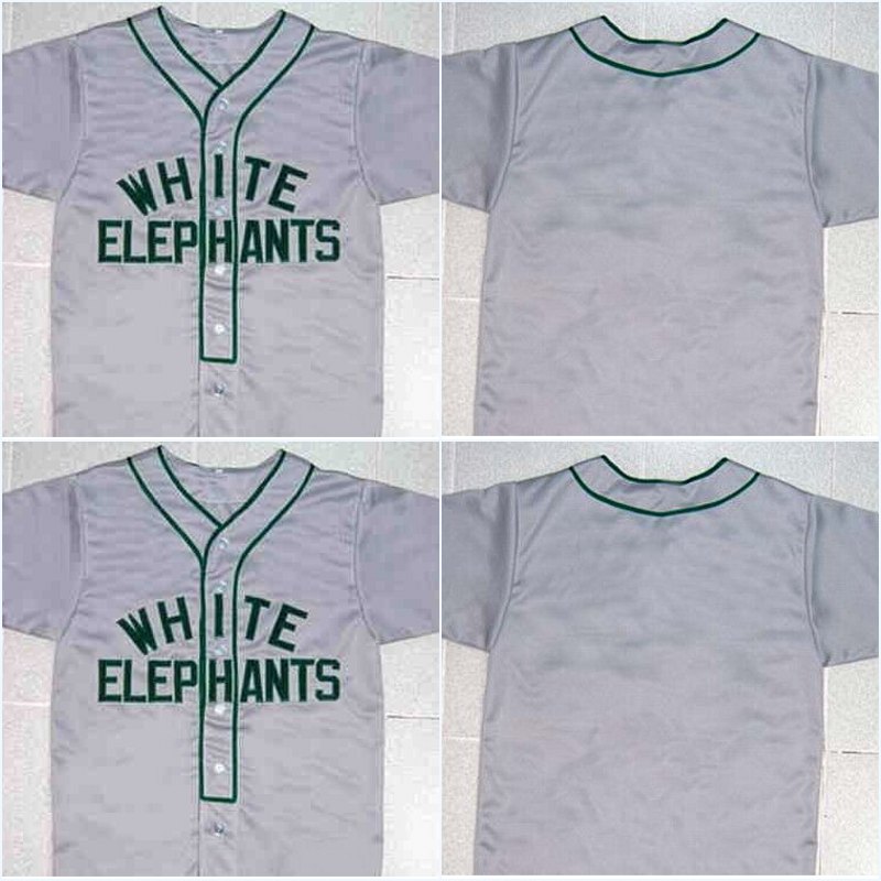 

Men DENVER WHITE ELEPHANTS BUTTON-DOWN JERSEY NEGRO LEAGUE GREY All Stitched Stitch Sewn High Quality Free Shipping Jerseys