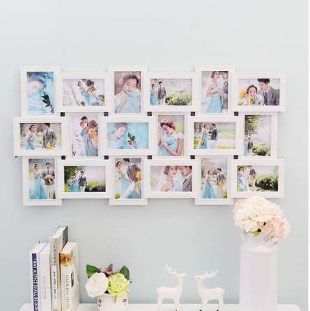 

18 Photos Frame Wall Decoration Multi Pictures Frame Collage Aperture DIY Home Decor for Living Room Bedroom Wall Decals 90x47cm
