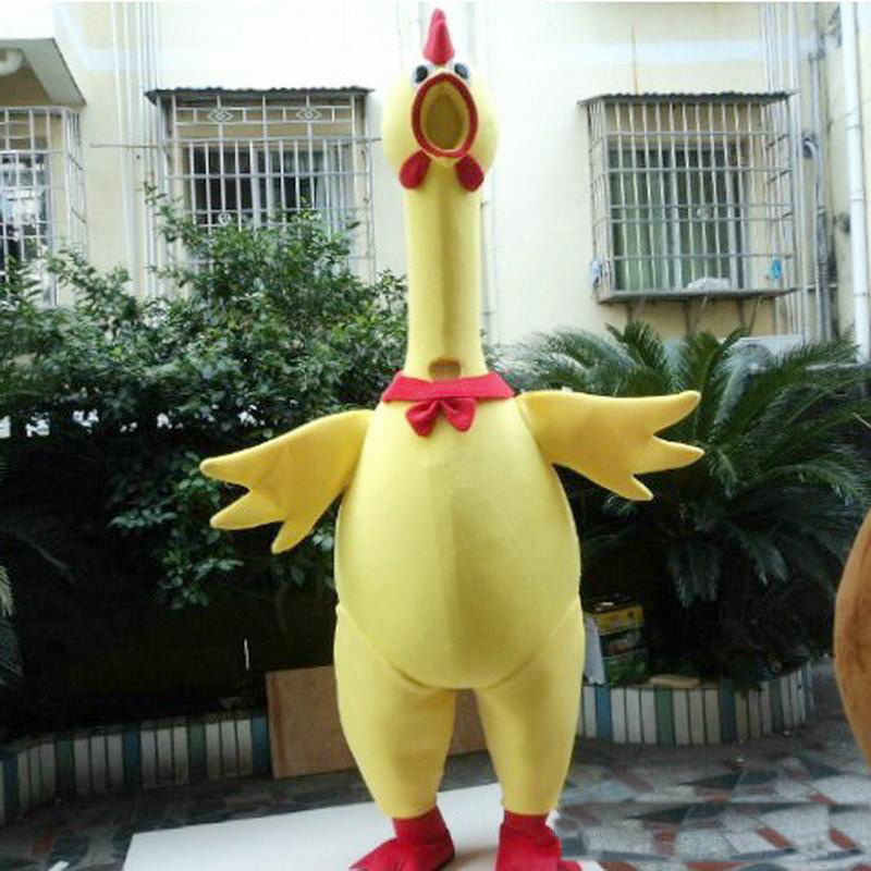 

2018 High quality EVA Material Screaming chicken Mascot Costumes Cartoon Apparel Birthday party Masquerade, Yellow