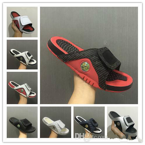 

Wholesale new 13 slippers 13s Blue black white red sandals Hydro Slides basketball shoes casual running sneakers size 7-13