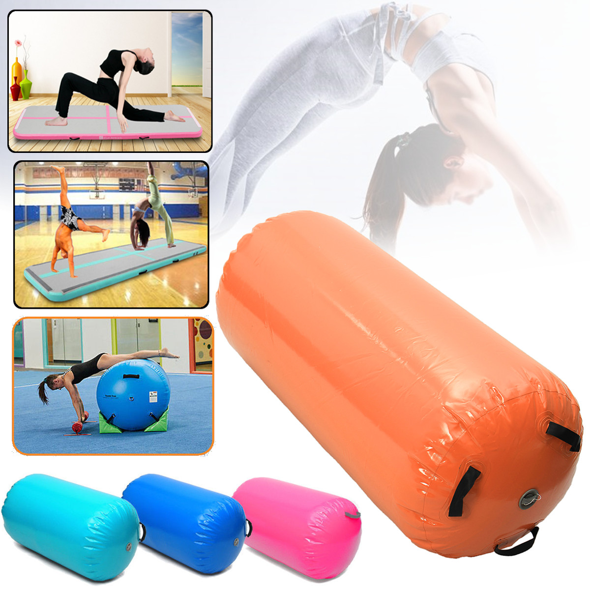 

a set(6 pieces) of mini inflatable air track gym air tumble track mat for gym gymnastics with air pump