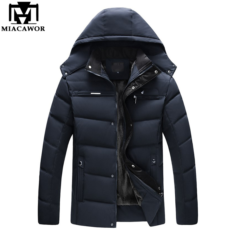 Dropshipping Winter Jacket Men Thicken Warm Men Parkas Hooded Fleece Man's Jackets Outwear Jaqueta Masculina J498