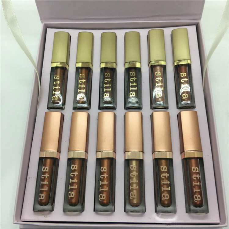 

Factory Price Stila Eye For Elegance Liquid Eyeshadow Contour Highlight Makeup 12 Colors in 1 set, Multi