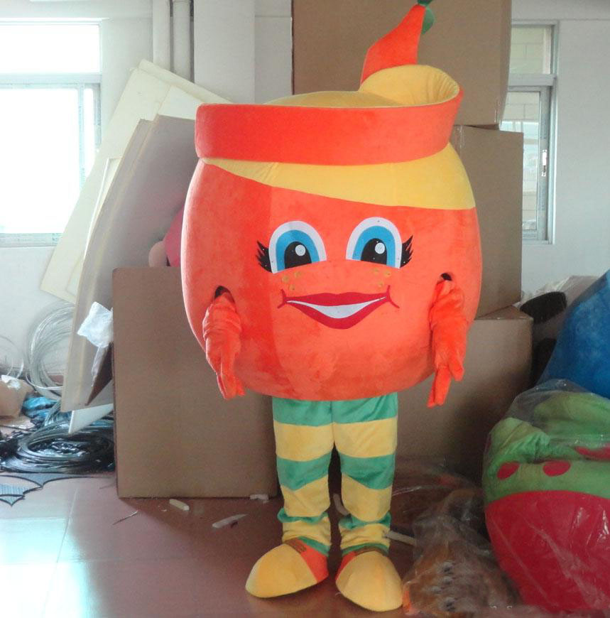 

2018 High quality hot tropical fruit orange mascot costume for adult to wear for sale, As picture