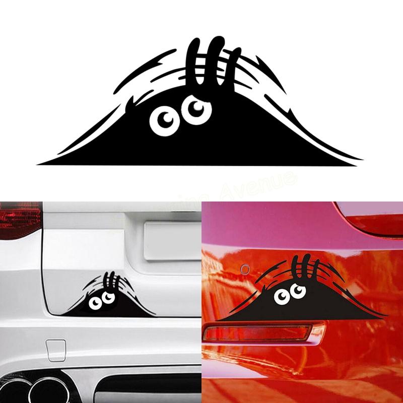 

20*8cm Funny Peeking Monster Auto Car Walls Windows Sticker Graphic Vinyl Car Decals Car Stickers C ar Styling Accessories, Black