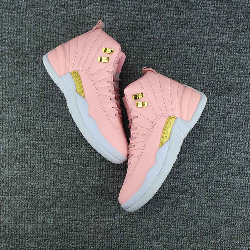 

New 12 GS Hyper Youth Pink Lemonade Women Sports Shoes 12s Pink Lemonade Sneakers Size US 5.5-8.5