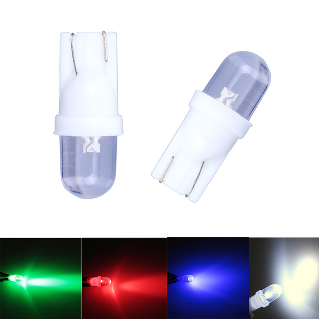 

100pcs/lot White T10 W5W 168 194 Car LED Bulb Car Side Wedge Dashboard Light Interior Auto Lamps Parking Blue Red Car Styling