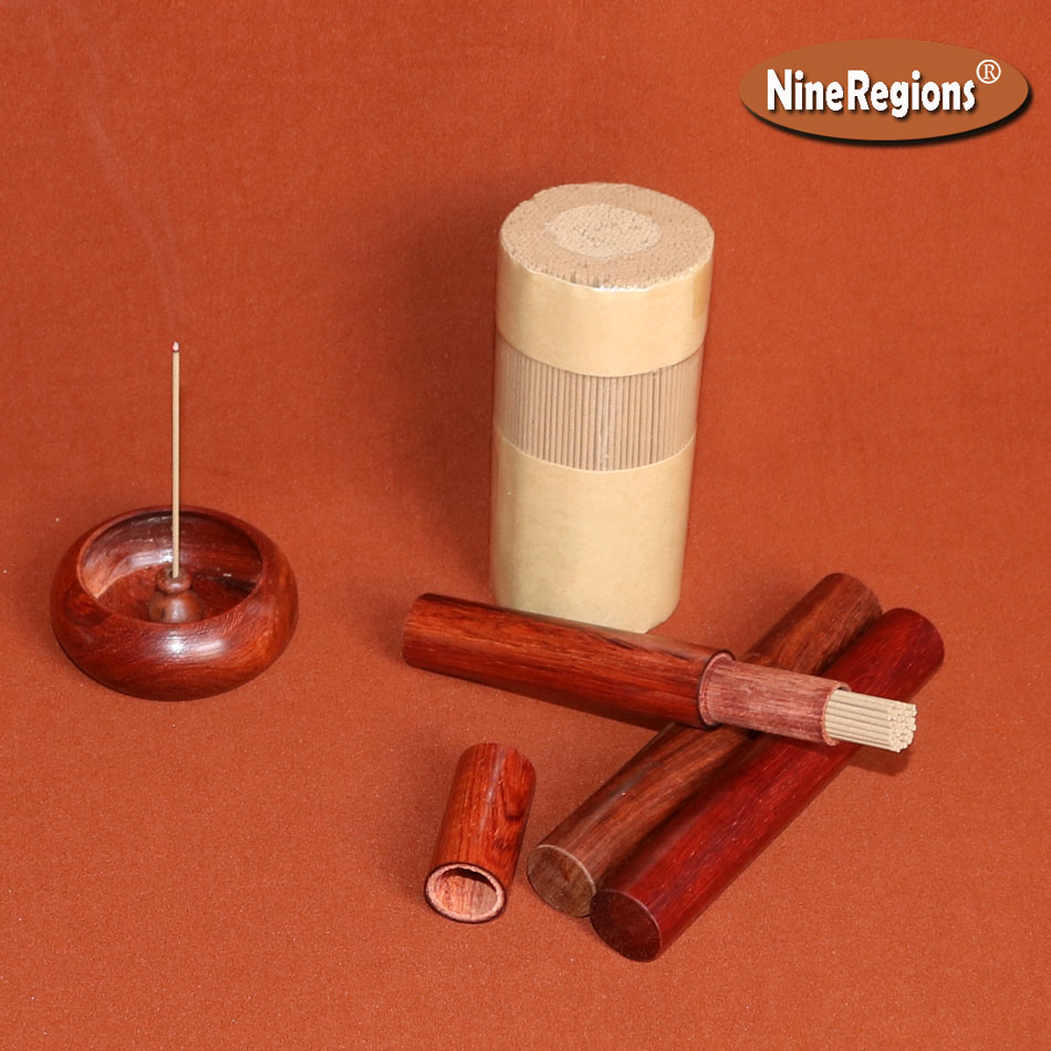 5g 45pcs high quality natural pure wild chinese Hainan agar stick incense with rosewood tube aloeswood oud wonderful scents-image-408968249