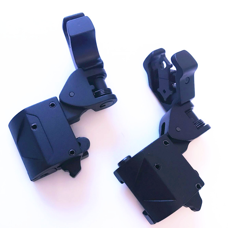 

Tactical 45 Degree Offset Foldable Back Up Iron Sight Set Front Rear Folding Sights