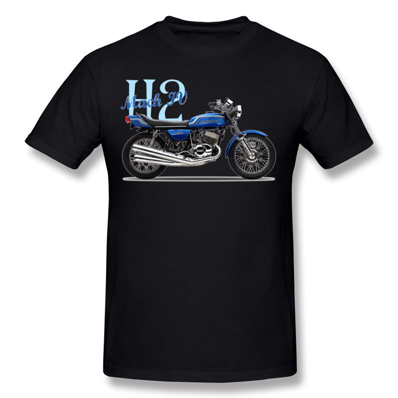 

Classic Men' 100% Cotton The 1975 H2 Kawasaki T-Shirts Men' Round Neck Dark Green Tee Tops Short Sleeve Clothing -6XL Leisure T-Shirts, Black