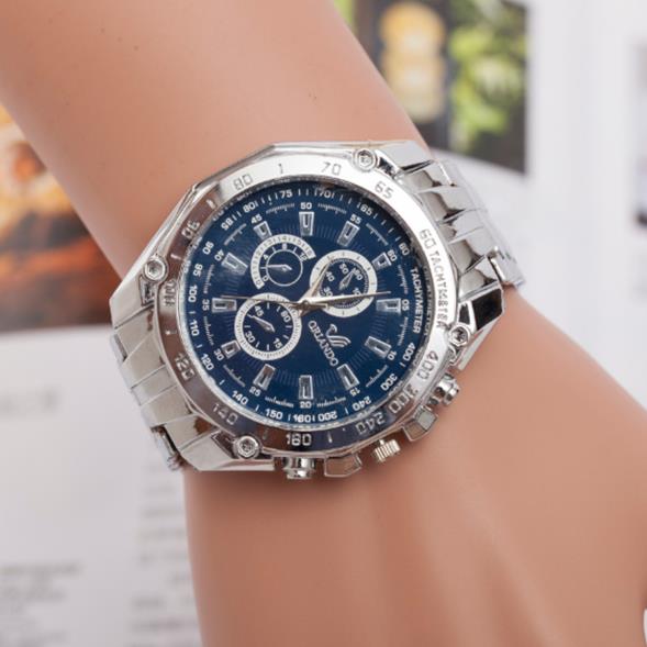 

Fashion casual men watch men three eyes ultra-thin alloy watch men's Watch the new 2018 hot sell, Black