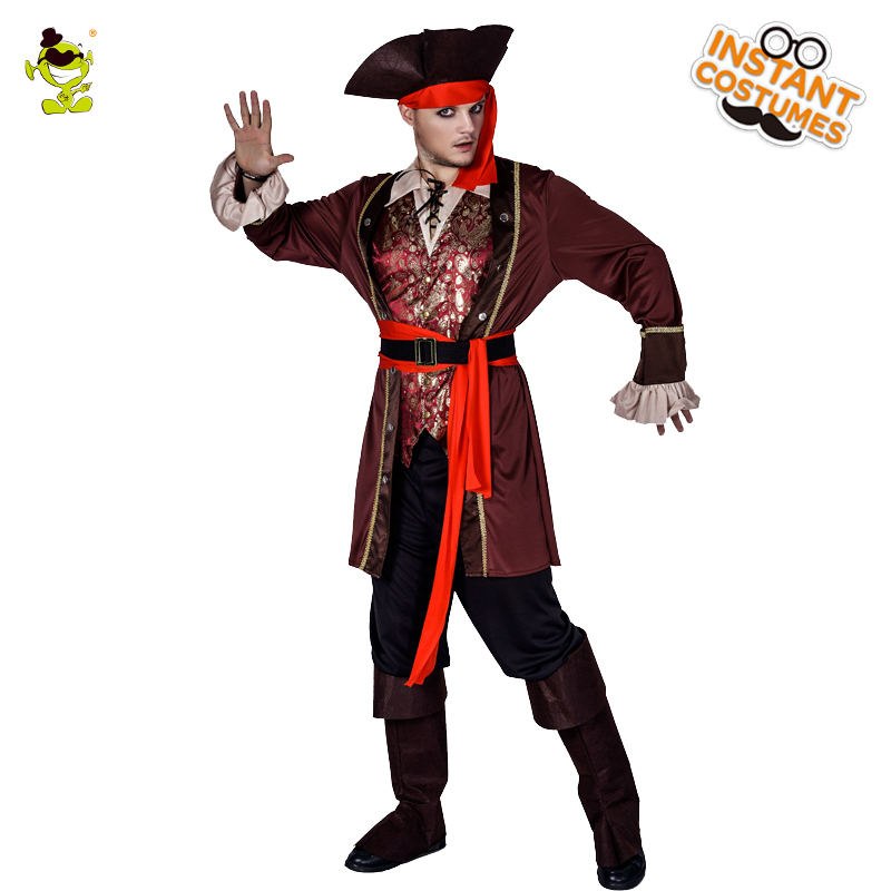 Da UOMO PIRATA CAMICIA COSTUME PIRATI DEI CARAIBI Halloween Completo