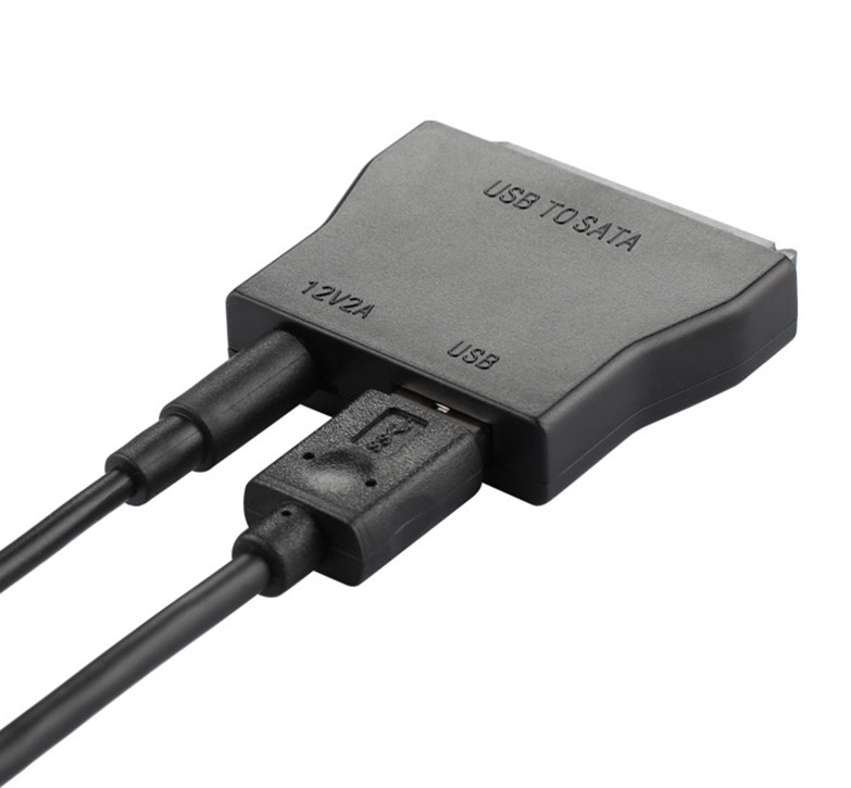 USB 3.0 SATA Power Supply Converter Adapter Cable Compatible with all SATA Head Hard Drive 12V Black 60cm-image-767003923
