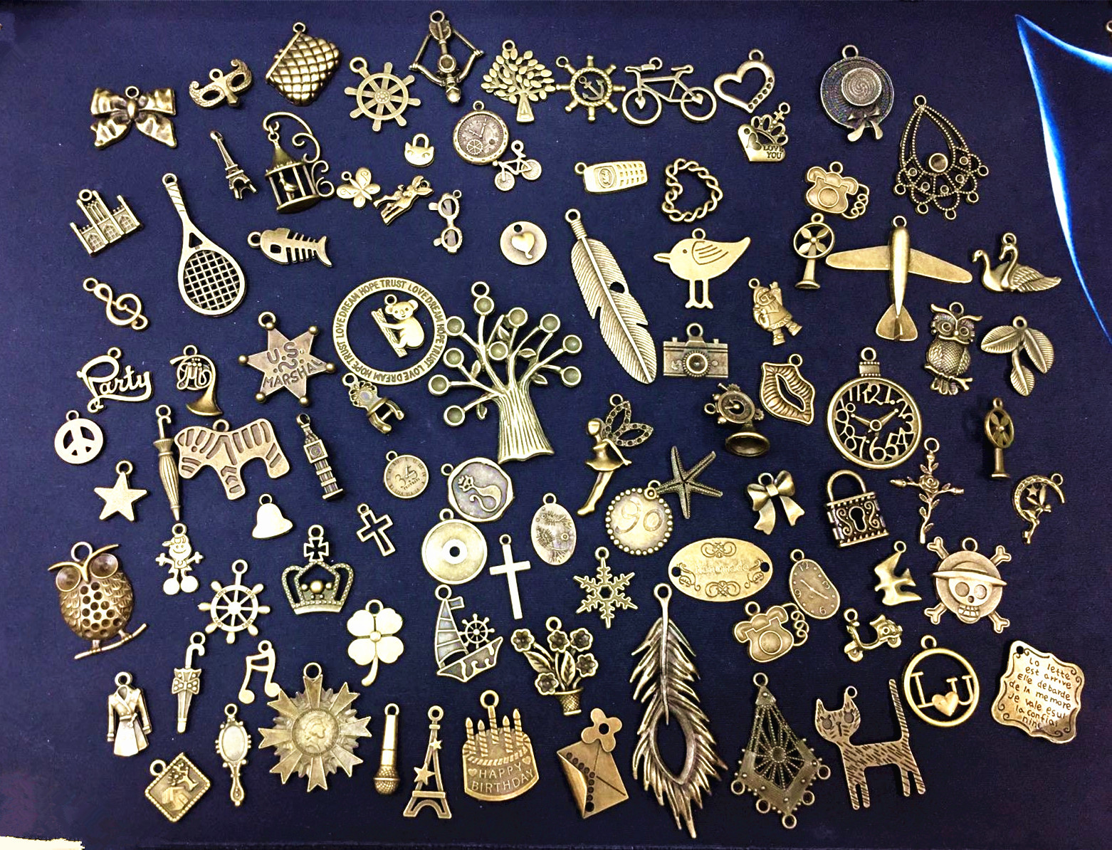 

DIY Handmade Materials Antique Small Accessories Wholesale 96 Models Mix Jewelry Necklace Bracelet Pendants Support FBA Drop Shipping G996F