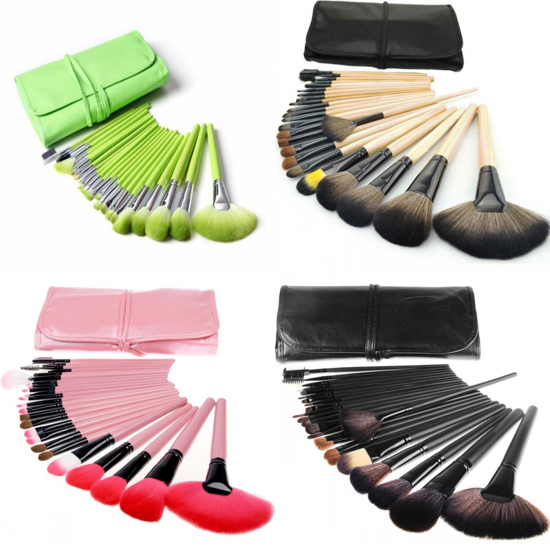 

Professional 24pcs Makeup Brushes Set Kit with PU Bag Makeup Foundation Contour Brush with Eyebrow Brush