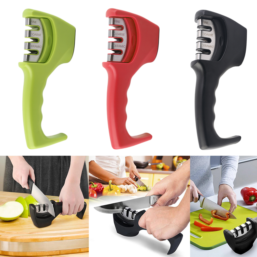 

Professional 3-in-1 Pull Through Diamond Tungsten Steel Carbide Knife Sharpener Kitchen Sharpening Tool