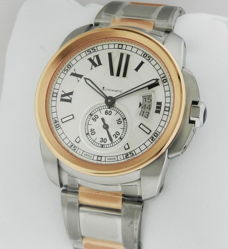 

Luxury Hot Sell Calibre de Auto Stainless steel /18k Rose Gold Strap W7100039 Automatic Watch High Quality 42mm Men's Machinery Watches, White