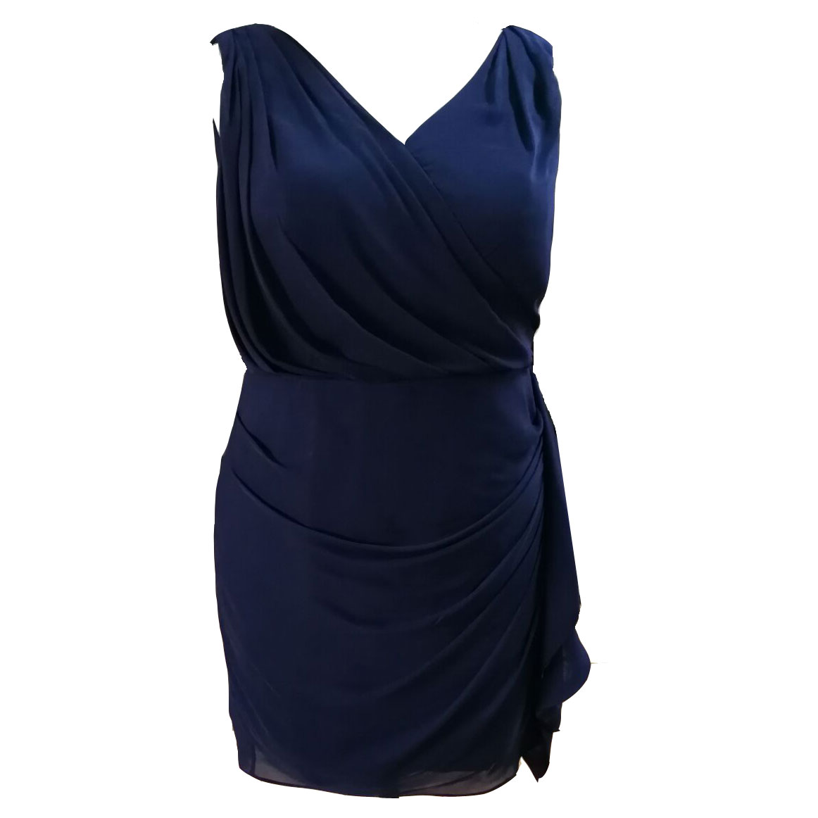 

Hot Selling Plus Size Navy Blue Knee Length Sleeveless Mother of the Bride Dresses In Stock Under 100, Brown