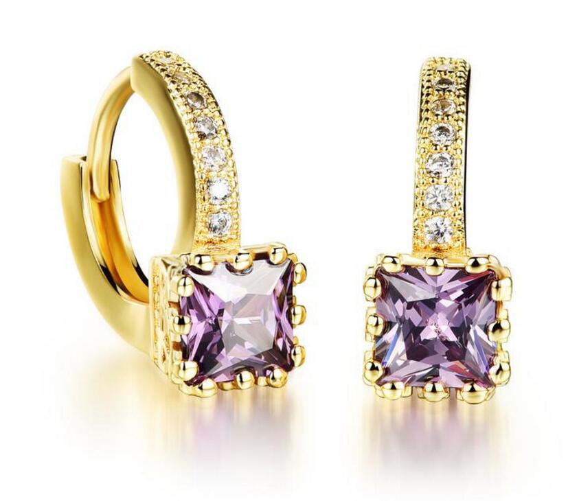 

New Arrival! 925 sterling silver small hoop earrings with colorful zircon fashion jewelry engagement gift for women free shipping good quali
