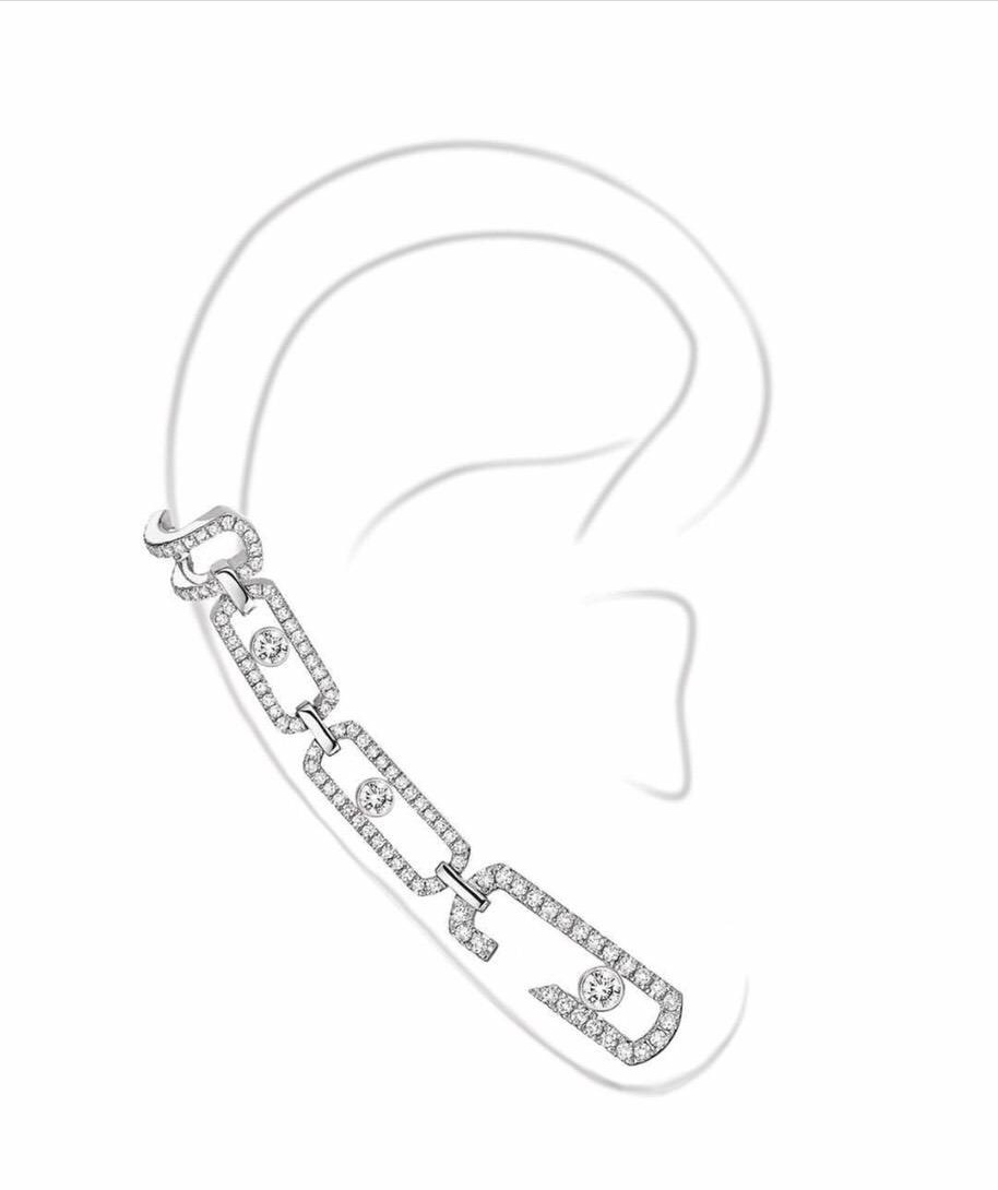 

Women Jewelry 925 Sterling Silver boucle d'oreille femme 2017 Geometric Moving stone Ear Cuff Earrings 3A Zirconia Unicorn Pin Asymmetric