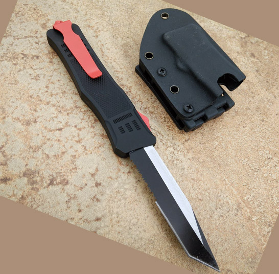 

K sheath version 161 automatic knife excellent anti-slip handle sturdy blade camping survival knife outdoor folding knife free shipping