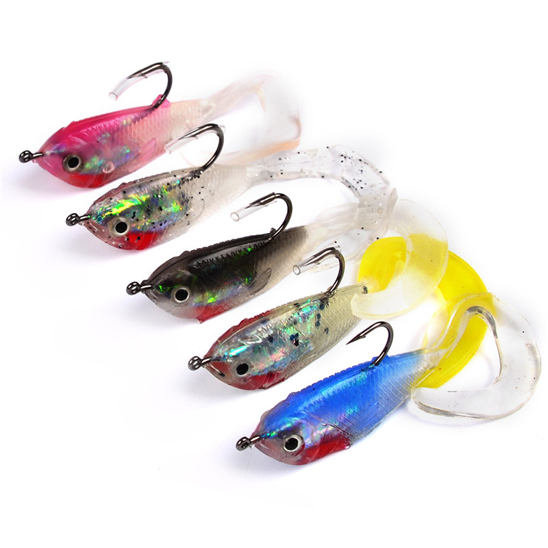 New 50pcs Soft Earthworm 4.5cm Fishing Bait Lures Worm Crankbaits Baits Tackle