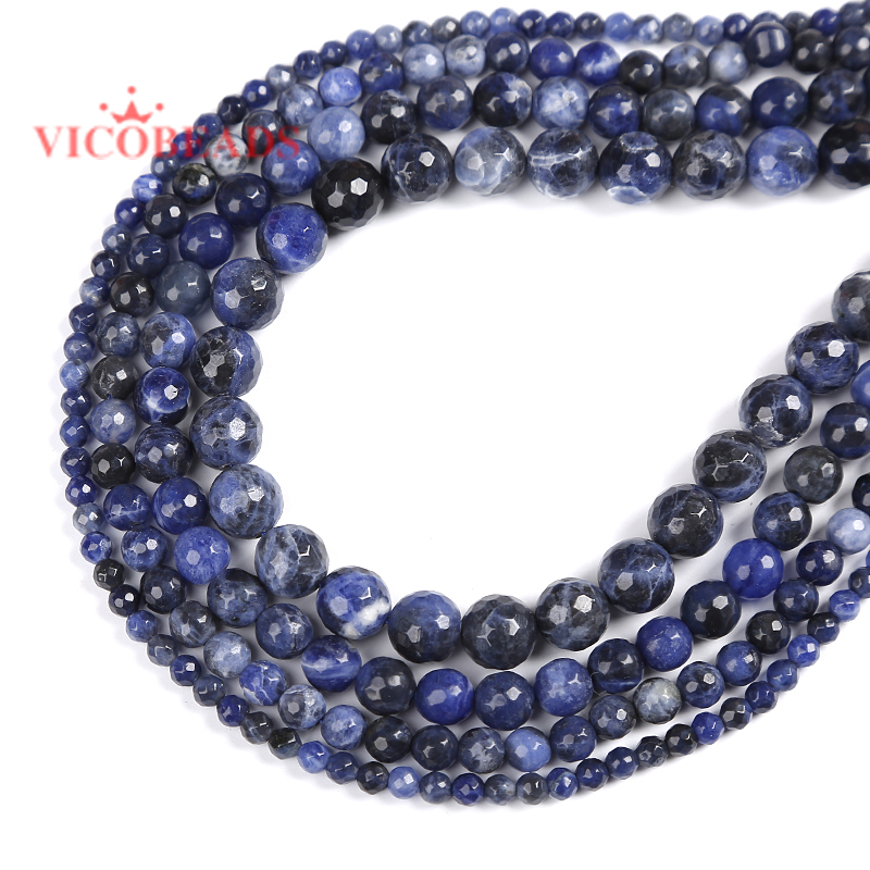 15/" 6//8//10//12mm naturale Blu Zaffiro del quarzo con pirite rotonda Loose Beads