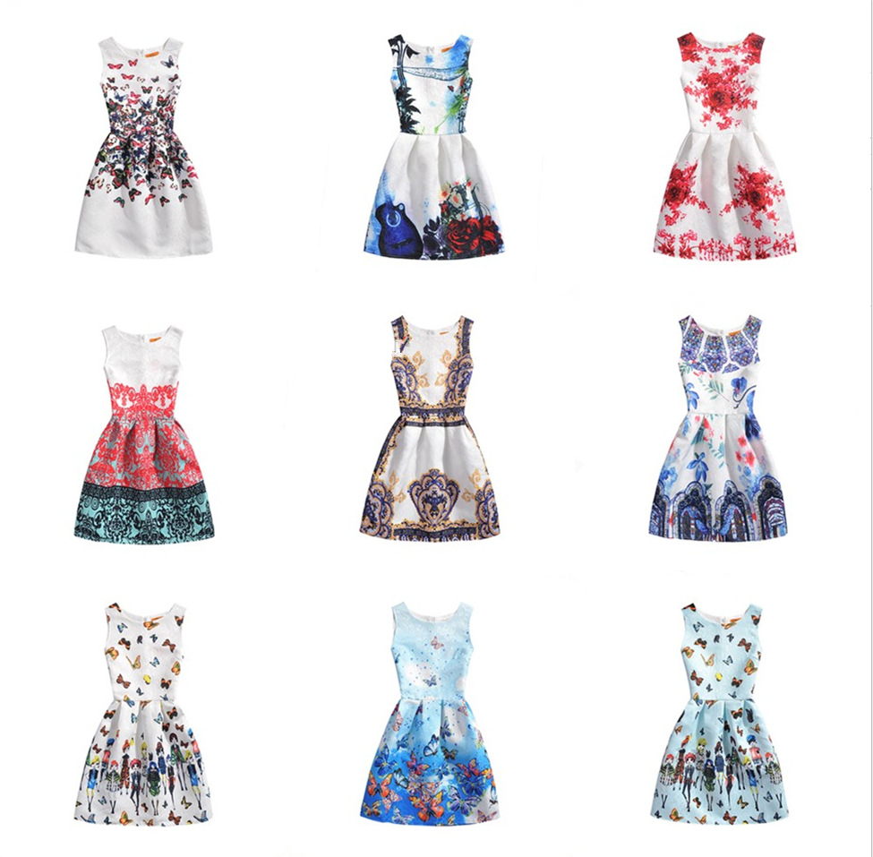 

Girls Summer Dresses 2018 Girls Dress Unicorn Printed Kids Dresses for Girls Clothing Princess Costume Child Teenagers 5-12 Yrs, As picture